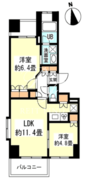 グランカーサ新宿御苑 302 間取り図