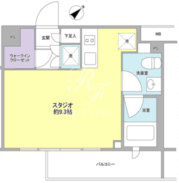 スタイリオ中延2ウエスト 307 間取り図