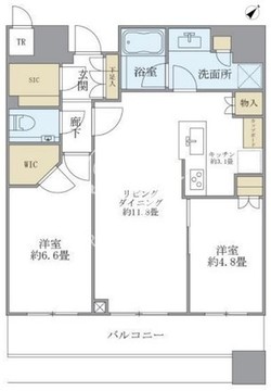 ブリリアタワーズ目黒 S-1410 間取り図