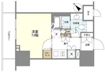 ＢＬＥＳＳ蔵前 404 間取り図
