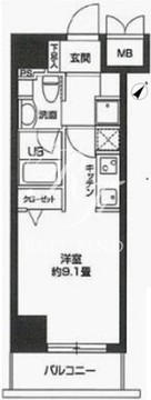 カスタリア用賀 402 間取り図