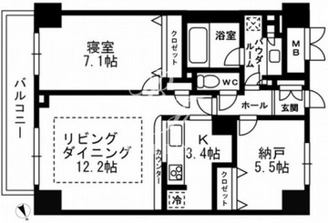 パークフラッツ学芸大学 504 間取り図