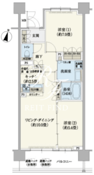 リージア経堂テラスガーデン 305 間取り図