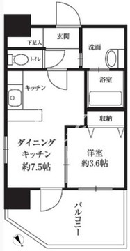 HF西新宿レジデンスイースト 703 間取り図