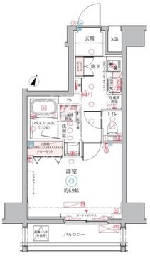 クレヴィスタ三ノ輪 1002 間取り図
