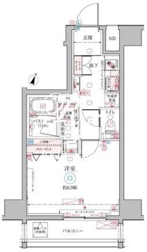 クレヴィスタ三ノ輪 303 間取り図