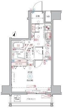 クレヴィスタ三ノ輪 603 間取り図