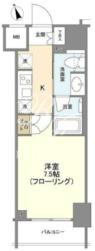 リビオレゾン新虎通り 602 間取り図