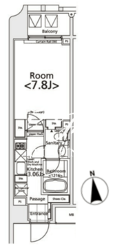  プライマル新宿若松町 501 間取り図