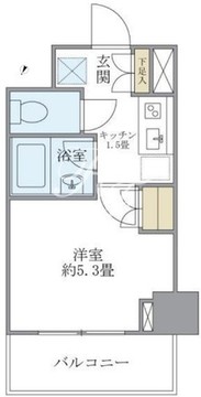 ブリリア日本橋茅場町 602 間取り図