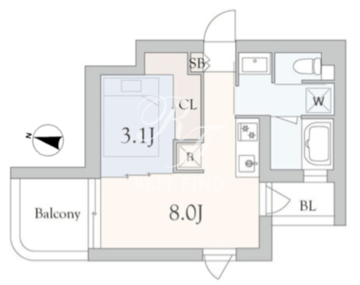 グランデュオ代々木3 304 間取り図