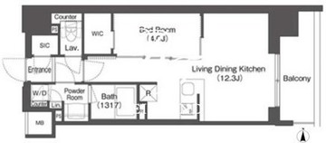 コンフォリア東新宿 901 間取り図