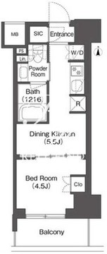 コンフォリア東新宿 216 間取り図