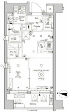 シーフォルム森下2 203 間取り図