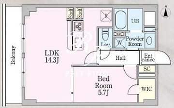 ラダーハイ 602 間取り図