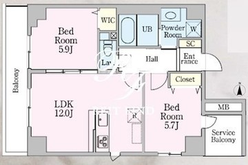 ラダーハイ 603 間取り図