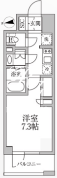 レジディア新御徒町2 813 間取り図