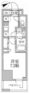 レジディア新御徒町2 601 間取り図