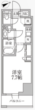 レジディア新御徒町2 807 間取り図