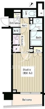 コクヨーレ日本橋 610 間取り図