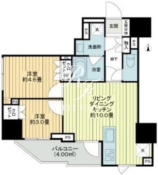 ライオンズ千代田岩本町ミレス 902 間取り図