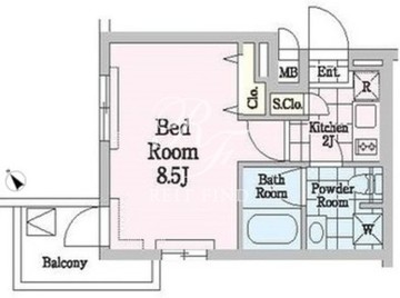 クロノガーデン神楽坂 504 間取り図