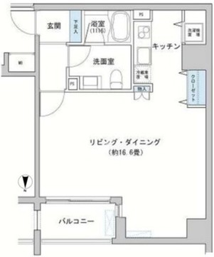 カッシア神田レジデンス 1108 間取り図