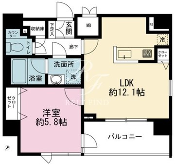 クレイシア品川戸越 1101 間取り図