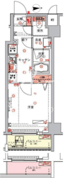 ハーモニーレジデンス浅草 703 間取り図