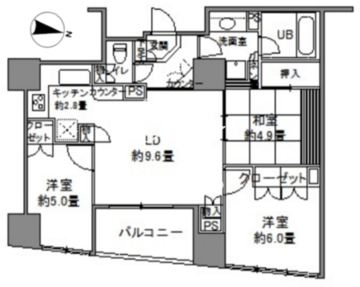 カスタリアタワー品川シーサイド 1004 間取り図