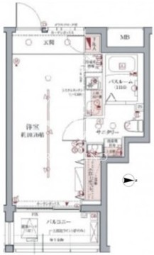 ラグディア高輪 408 間取り図