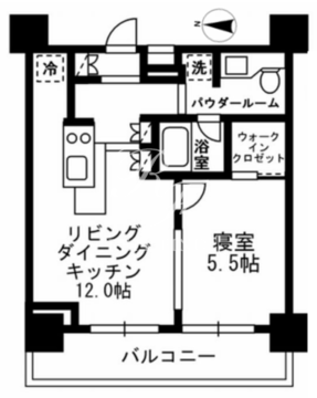 レジディア文京湯島3 1102 間取り図