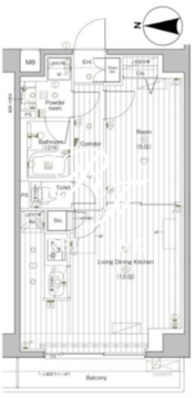 プレミアムキューブG北新宿DEUX 301 間取り図