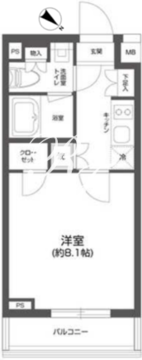 グランパセオ四谷若葉 405 間取り図
