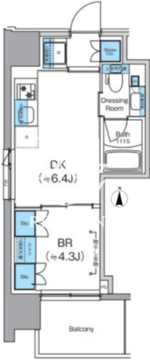 クレヴィアリグゼ錦糸町 204 間取り図