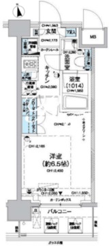 レジディア蒲田5 708 間取り図