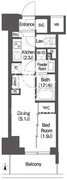 コンフォリア東新宿 513 間取り図
