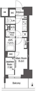 コンフォリア東新宿 214 間取り図