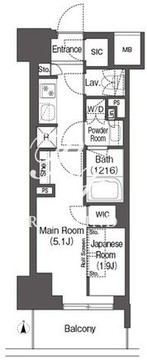 コンフォリア東新宿 515 間取り図