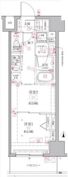 クレイシアIDZ江戸川橋 202 間取り図