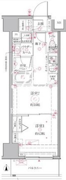 クレイシアIDZ江戸川橋 203 間取り図