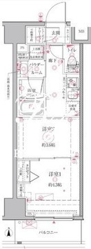 クレイシアIDZ江戸川橋 403 間取り図