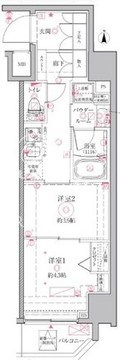 クレイシアIDZ江戸川橋 102 間取り図