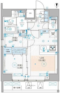 リテラス蒲田 1303 間取り図