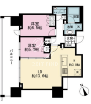 ブランズタワー芝浦 1318 間取り図