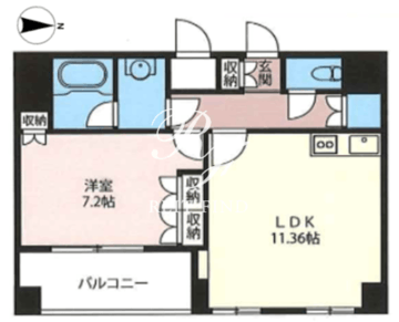 エスティメゾン浅草駒形 805 間取り図