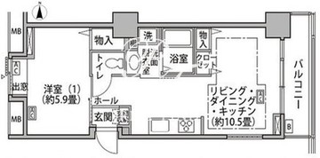 東雲キャナルコートCODAN 18-1108 間取り図
