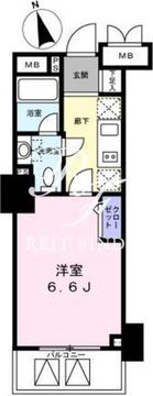 レジディア高輪桂坂 404 間取り図