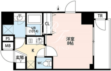 プレール・ドゥーク門前仲町2 707 間取り図