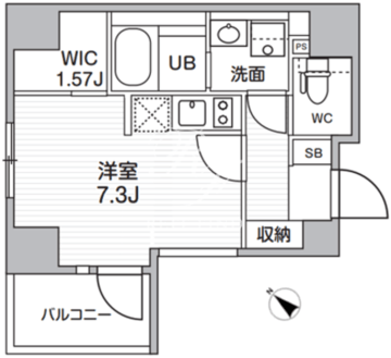 シーズンフラッツ武蔵小山 201 間取り図